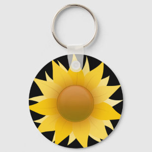 Llavero Eres mi llave de botón de girasol