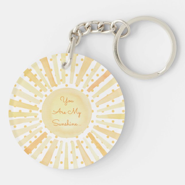 Llavero ERES MI SOL Naranja Amarillo Polka Dots Sun (Atrás)
