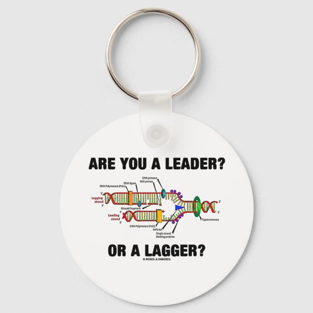 Llavero ¿Eres Un Líder? ¿O Un Lagger? (Replicación de ADN) (Anverso)