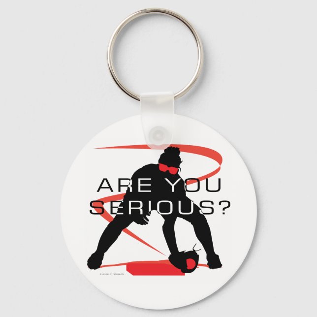 Llavero ¿Eres un serio Softball de Red Fielder (Anverso)