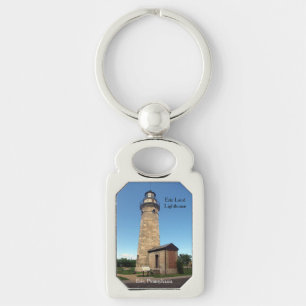 Llavero Erie Land Lighthouse cadena de claves metalizado