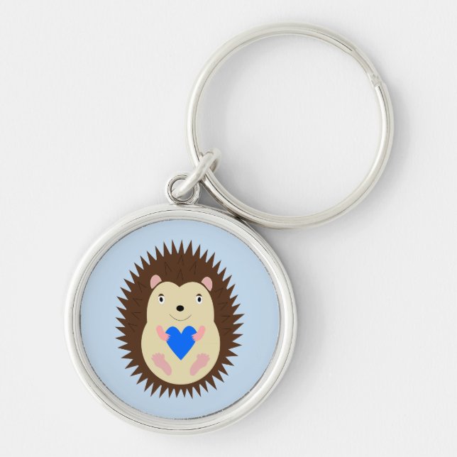Llavero Erizo Corazón Azul Niño (Frente)