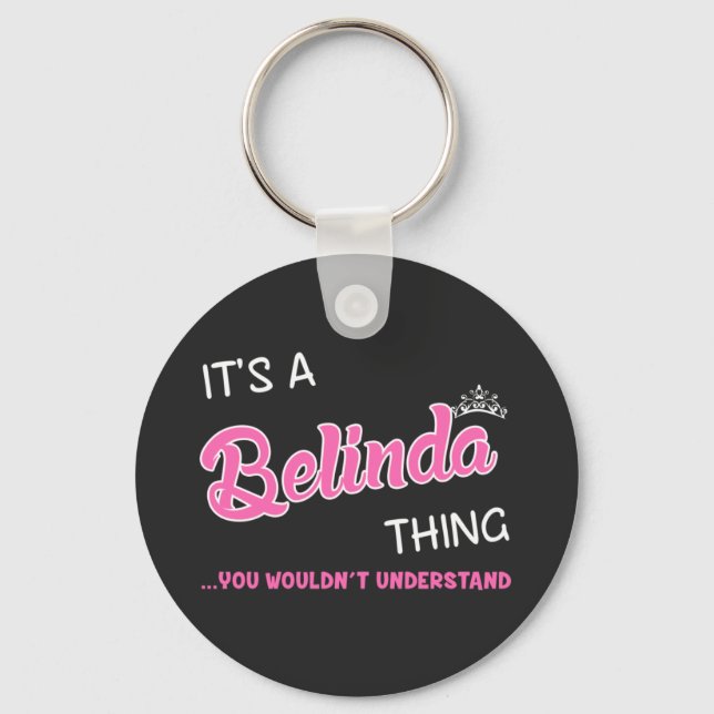 Llavero Es algo de Belinda que no entenderías (Anverso)