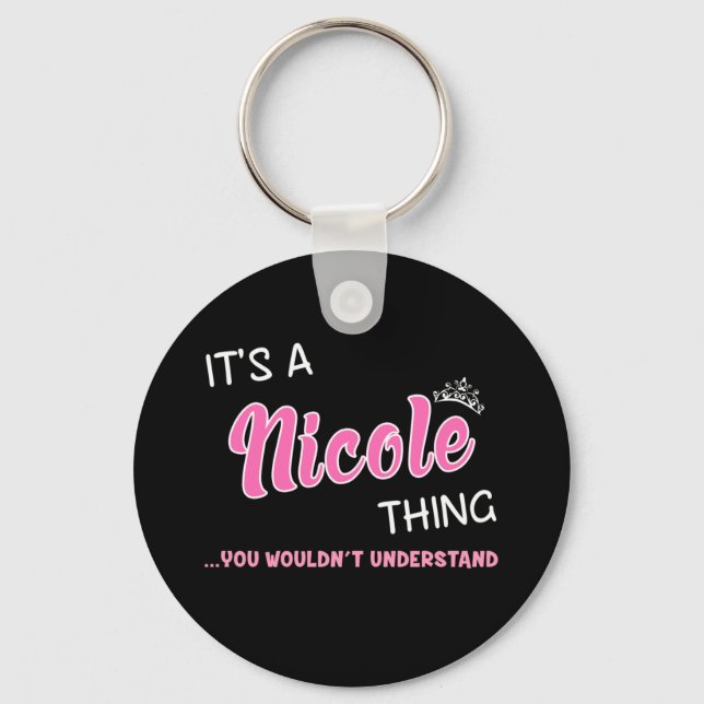 Llavero Es algo Nicole que no entenderías (Anverso)