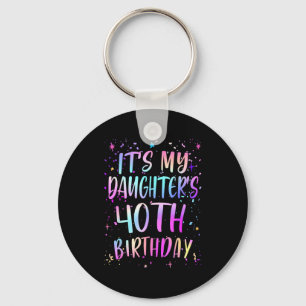 Llavero Es el 40 cumpleaños de mi hija Colorido Feliz 40 a