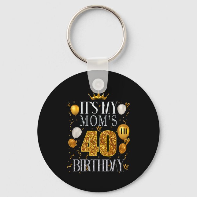 Llavero Es el 40 cumpleaños de mi mamá Feliz cumpleaños 40 (Anverso)