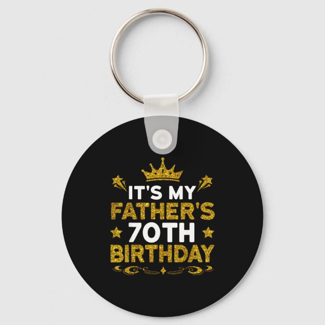 Llavero Es el 70 cumpleaños de mi padre Feliz cumpleaños 7 (Anverso)