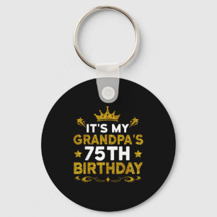 Llavero Es el 75 cumpleaños de mi abuelo Feliz cumpleaños 