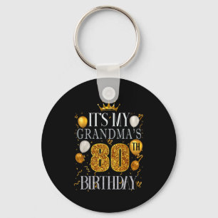 Llavero Es el 80 cumpleaños de mi abuela Feliz cumpleaños