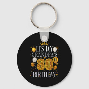 Llavero Es el 80 cumpleaños de mi abuelo Feliz cumpleaños 