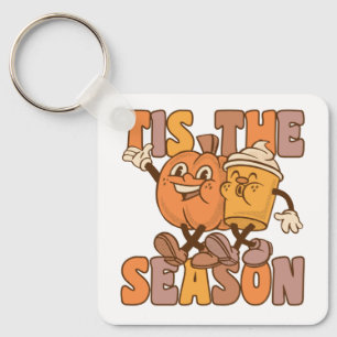 Llavero Es el café de calabaza Groovy de temporada con cos