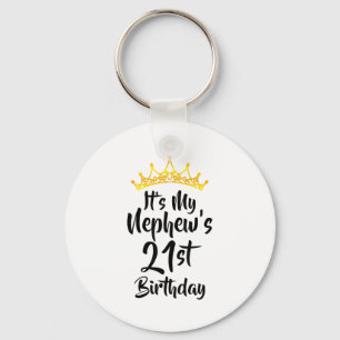 Llavero Es el cumpleaños número 21 de mi sobrino Corona Fe
