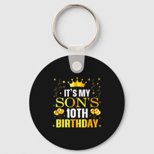 Llavero Es el décimo cumpleaños de mi hijo Feliz cumpleaño
