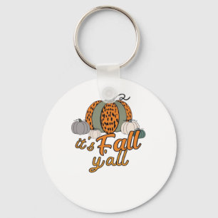 Llavero Es Fall Y'all, Funny Pumpkins Leopard Pattern