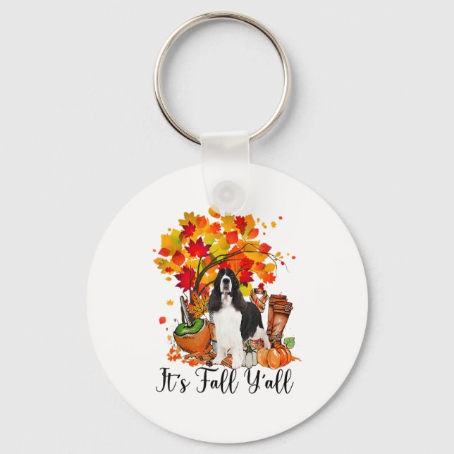 Llavero Es Fall Y'all Springer Spaniel Dog Halloween Tha (Anverso)