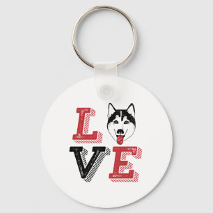 Llavero Es gracioso que amo al Husky Siberiano que corazón