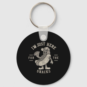 Llavero Es gracioso que esté aquí por el fútbol Hotdog Sna