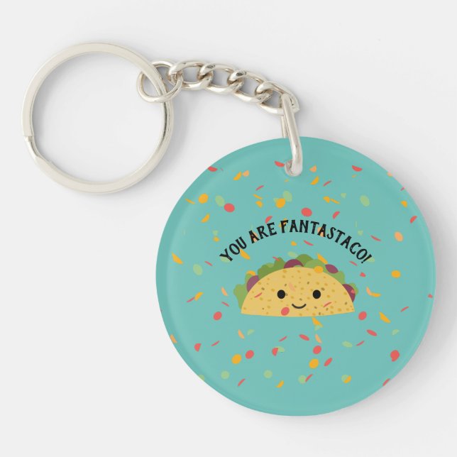 Llavero Es gracioso que seas Fantastaco Cute Kawaii Taco (Frente)