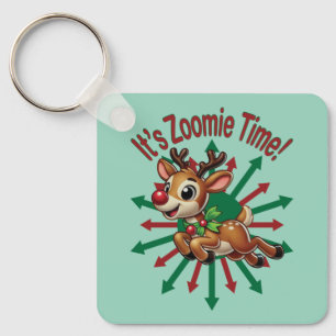 Llavero ¡Es hora de Zoomie! Navidades renos