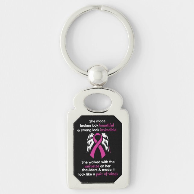Llavero Es invencible/ella... Cáncer de mama (Anverso)