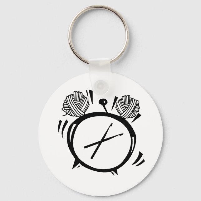 Llavero Es la cadena de teclas del botón básico de Crochet (Anverso)