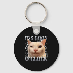 Llavero Es la hora de Goon divertido meme de gato hombres