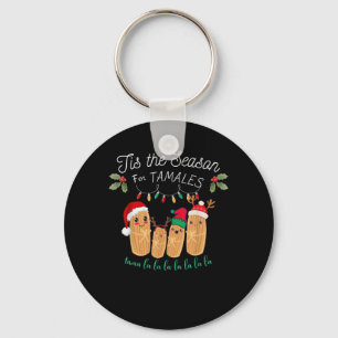Llavero Es la temporada de tamales Navidad mexicana modern