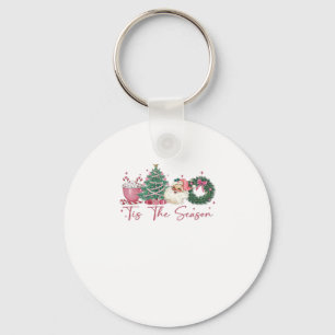 Llavero Es La Temporada Feliz Navidad Lindo Xmas Café