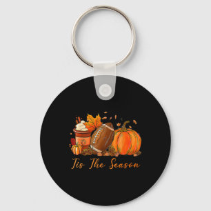 Llavero Es La Temporada Otoño Fútbol Americano Calabaza Ca