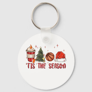 Llavero Es la Temporada Xmas Navidad Baloncesto
