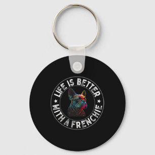 Llavero Es Mejor Con Un Bulldog Francés - Francés