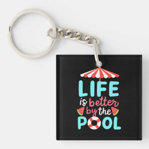 Llavero Es Mejor Nadar Junto A La Piscina