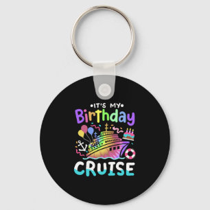Llavero Es mi crucero de cumpleaños Tie Dye viaje de vacac