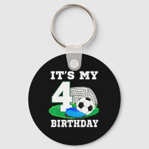 Llavero Es mi cumpleaños de 4 años partido de fútbol para