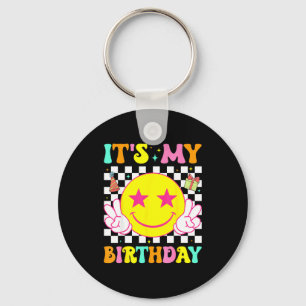 Llavero Es Mi Cumpleaños Feliz Cara Sonriente Paz Chicas N