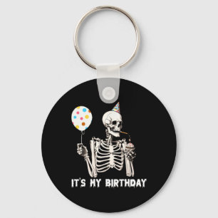 Llavero Es mi cumpleaños Halloween Skeleton Funny Birthday