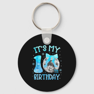 Llavero Es Mi Cumpleaños Número 10 Coquette Lazo Disco 10