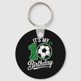 Llavero Es mi cumpleaños número 10 de fútbol 10 años de ed