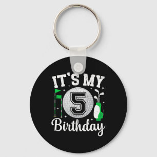 Llavero Es mi cumpleaños número 5 de golf jugador de golf