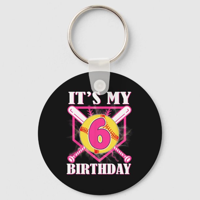 Llavero Es mi cumpleaños número 6 Cumpleaños de 6 años Sof (Anverso)