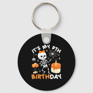 Llavero Es mi cumpleaños número 9 divertido Halloween esqu