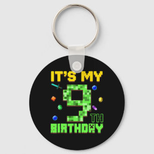 Llavero Es mi cumpleaños número 9 Niño de 9 años Jugador P