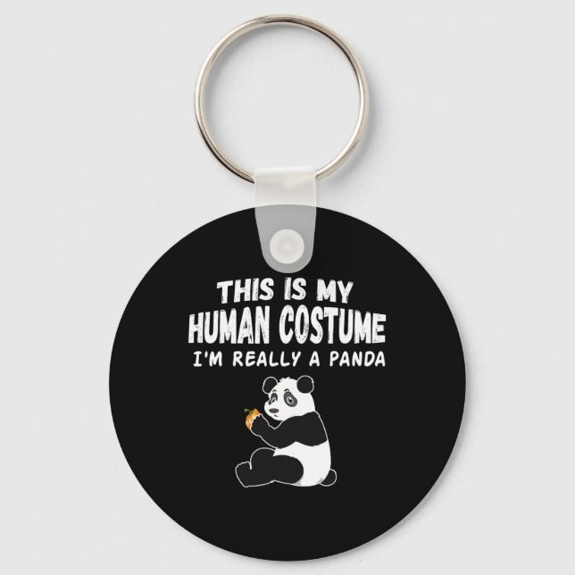Llavero Es mi disfraz humano. Soy realmente un panda. (Anverso)