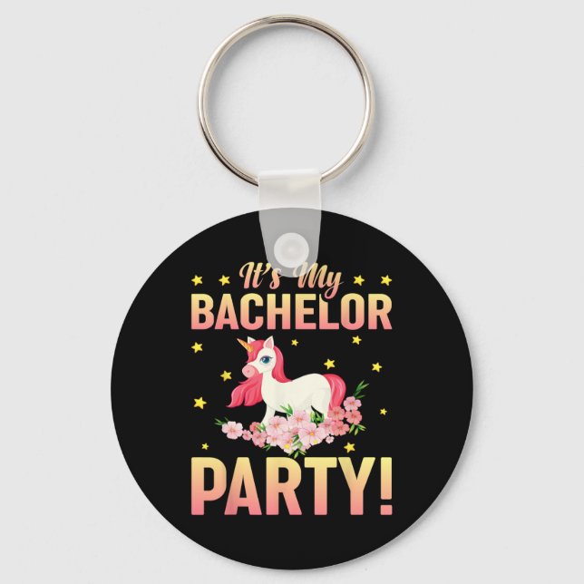 Llavero Es Mi Fiesta de Despedida de Soltero Bodas Amigos  (Anverso)