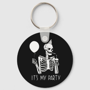 Llavero Es mi Fiesta Lazy Halloween Disstume Skeleton Skul
