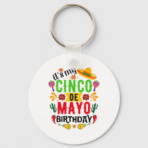 Llavero Es mi primer cumpleaños de mayo gracioso cinco de