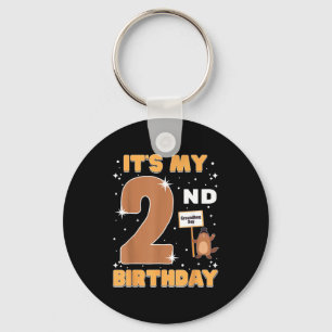 Llavero Es mi segundo cumpleaños Día de la marmota 2 años 
