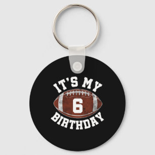 Llavero Es mi sexto cumpleaños Niño Jugador de fútbol de 6