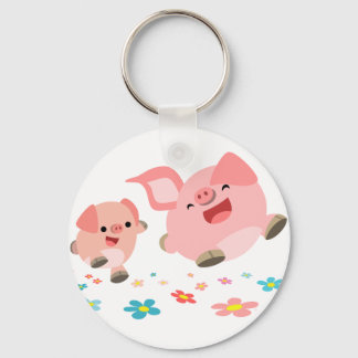Llavero ¡Es primavera! - Dos Personalizados de cerdos clav