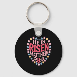 Llavero Es Risen Matthew 286 Boho Floral Christian Bibl